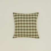 Cotton Gingham Cushion - Sage & Olive