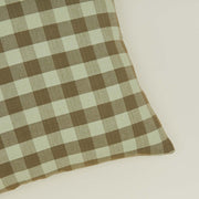 Cotton Gingham Cushion - Sage & Olive
