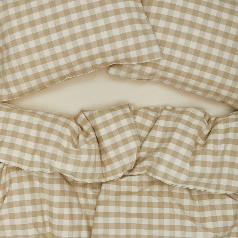 Cotton Gingham Pillowcases, Set of 2 - Ivory & Flax