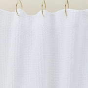 Cotton Waffle Shower Curtain - White