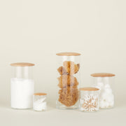 Glass Storage Jar with Maple Lid