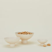Metal Pedestal Bowl - Ivory