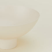 Metal Pedestal Bowl - Ivory