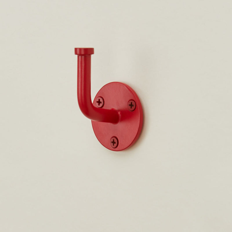 Metal Wall Hook - Red
