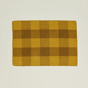 Wool Blend Plaid Rug - Mustard & Bronze