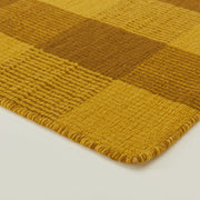 Wool Blend Plaid Rug - Mustard & Bronze