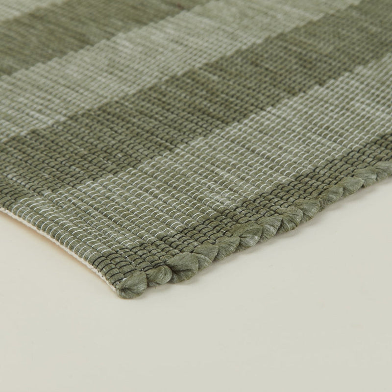Woven Stripe Floor Mat - Olive
